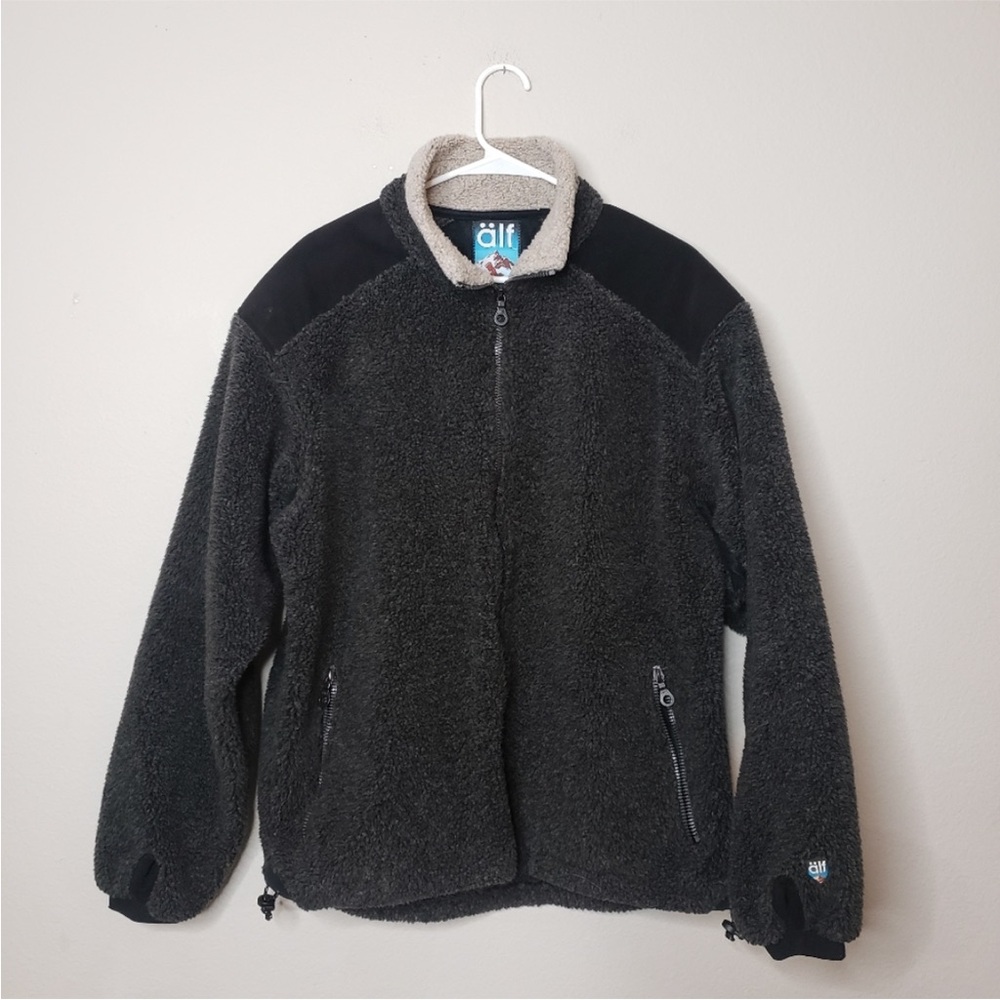 ALF BY KUHL Sherpa lined fleece full zip jacket 90s vintage MADE IN USA